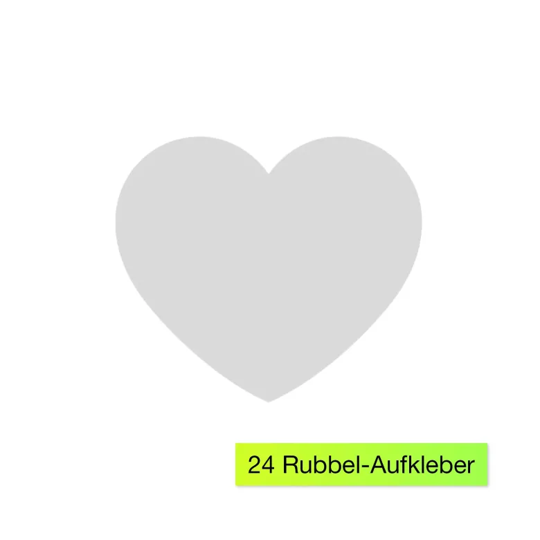 Rubbel-Adventskalender "Schnee und Herzen", 25-tlg.