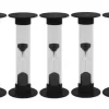 Sanduhren-Set 5-tlg., 10cm hoch, 2,5cm ø "Handwasch-Zeit 30 Sekunden"