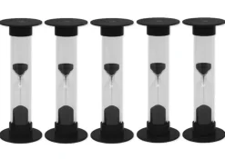 Sanduhren-Set 5-tlg., 10cm hoch, 2,5cm ø "Handwasch-Zeit 30 Sekunden"