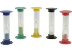 Sanduhren-Set 5 tlg., 15cm hoch, 5,5cm ø, im Koffer