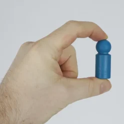 Satz Spielfiguren aus RE-Wood, farbig sortiert, 45 mm, 24 Stück