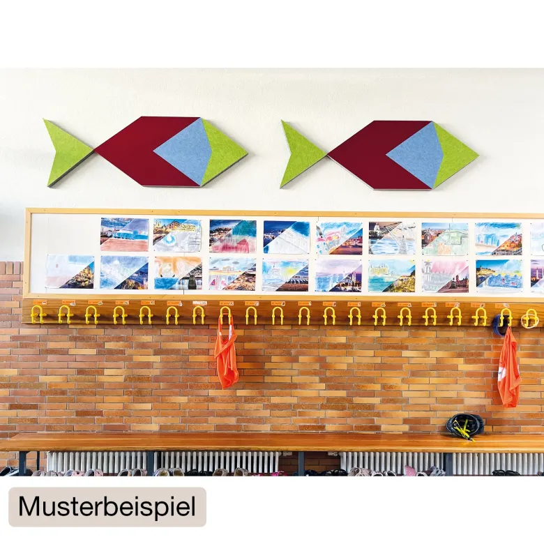 Schallabsorber Silentstar "4 Fische", 117x40 cm, 20-tlg.