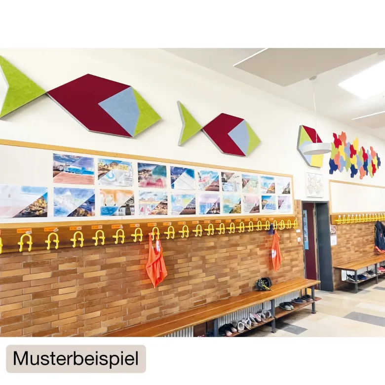 Schallabsorber Silentstar "4 Fische", 117x40 cm, 20-tlg.
