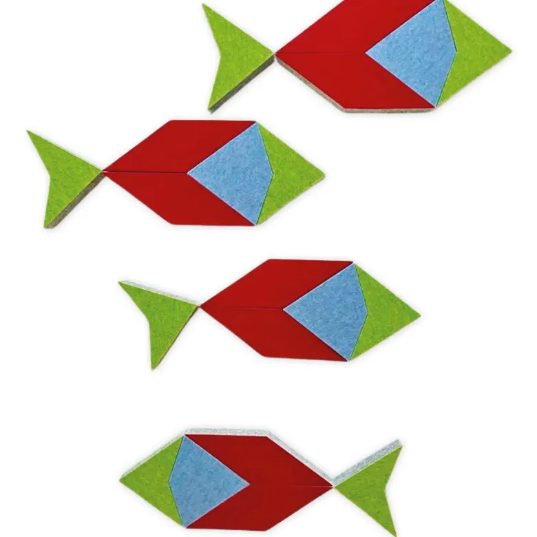 Schallabsorber Silentstar "4 Fische", 117x40 cm, 20-tlg.