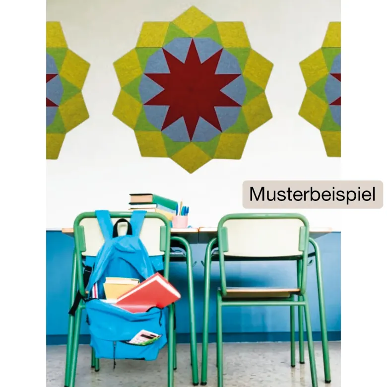 Schallabsorber Silentstar "Sonne", 123x129 cm, 40-tlg.