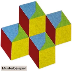 Schallabsorber Silentstar "4 Würfel", 83x85 cm, 16-tlg.