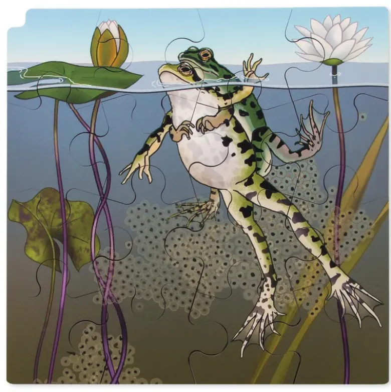 Schichten-Puzzle "Frosch" + gratis APP, 86-tlg.