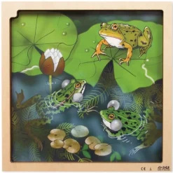 Schichten-Puzzle "Frosch" + gratis APP, 86-tlg.