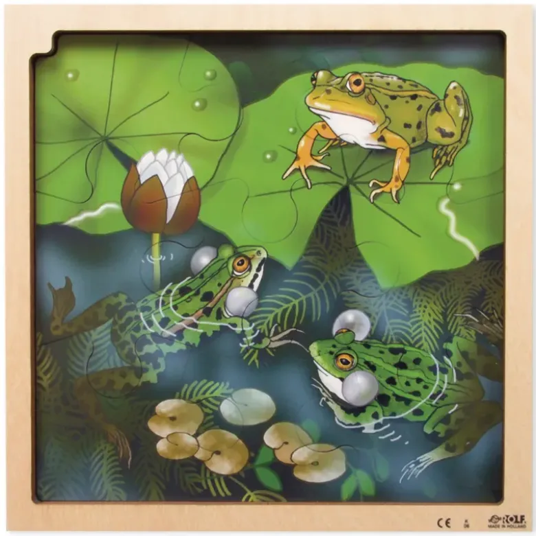 Schichten-Puzzle "Frosch" + gratis APP, 86-tlg.