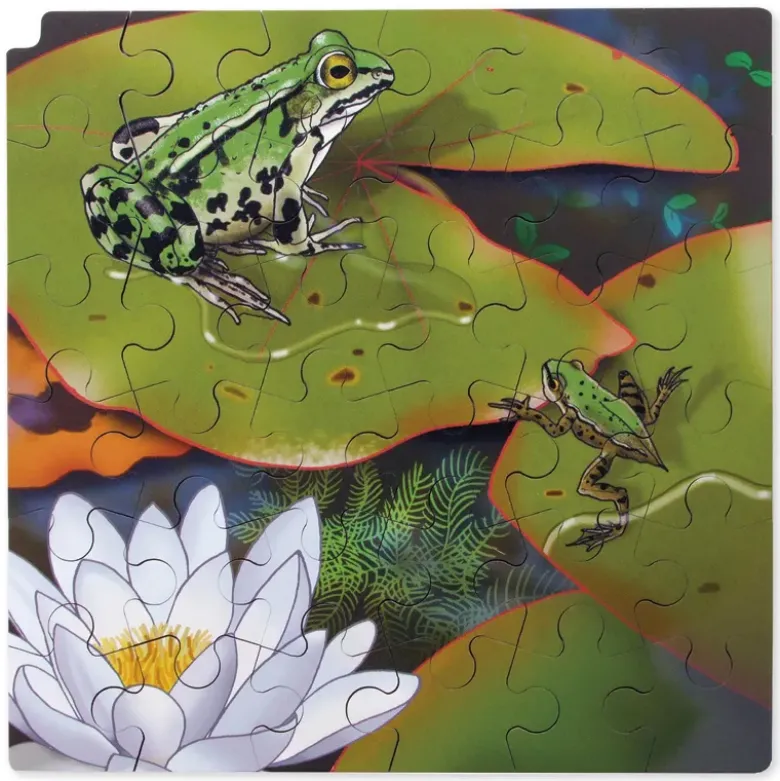 Schichten-Puzzle "Frosch" + gratis APP, 86-tlg.