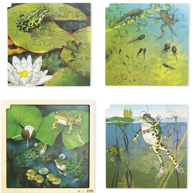 Schichten-Puzzle "Frosch" + gratis APP, 86-tlg.