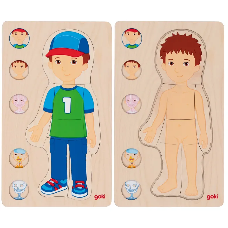 Schichten-Puzzle "Körper Junge", 29-tlg.