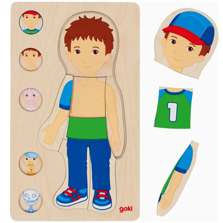 Schichten-Puzzle "Körper Junge", 29-tlg.