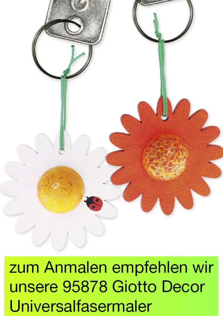 Schlüsselanhänger "Blume", 2 Stück