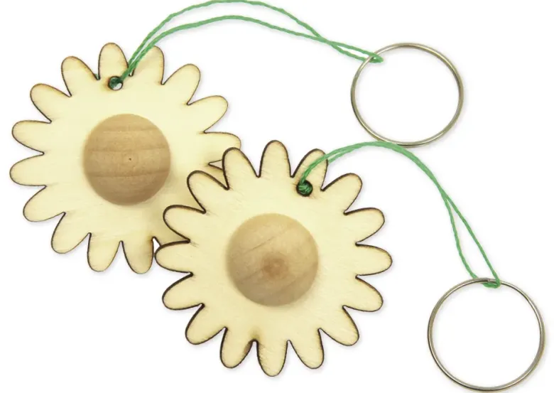 Schlüsselanhänger "Blume", 2 Stück