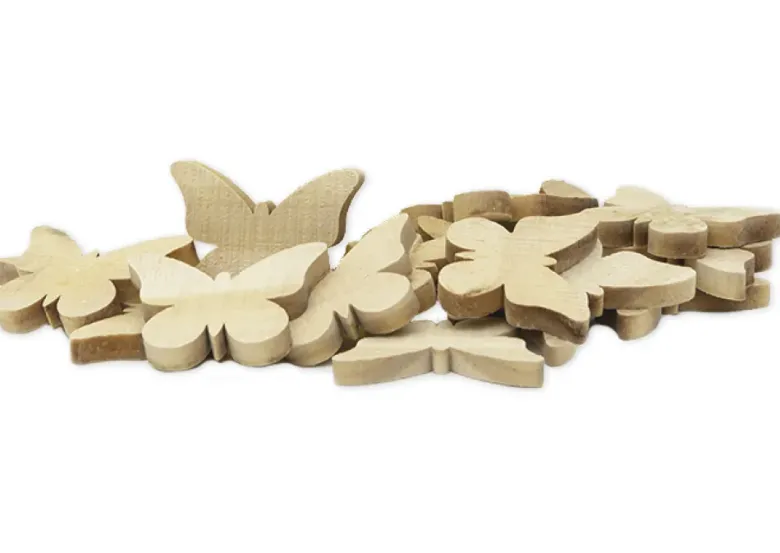 Schmetterlinge aus Holz, klein, 20 Stück