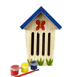 Schmetterlings-Haus zum Bemalen, aus Holz, mit Farbe