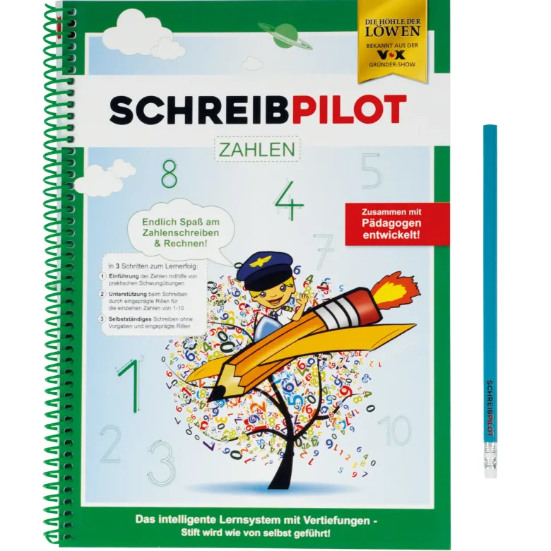 Schreiblern-Heft "Schreibpilot Zahlen", 58 Seiten