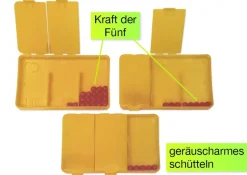 Schüttelbox 3-tlg., mit 20 Perlen