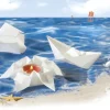 Schwimmpapier-Faltblätter 20x20 cm, 20 Blatt