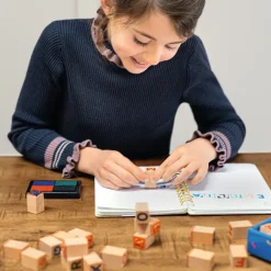 Set Alphabet- und Zahlen-Stempel, mit Stempelkissen, 49-tlg.