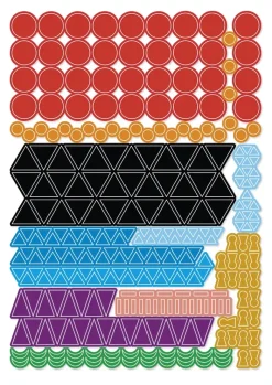 Set Aufkleber Wortarten-Symbole, 1.136-tlg. "Montessori Premium"
