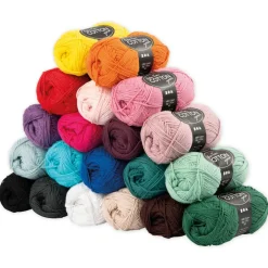 Set Baumwoll-Garn, 20 Farben à 50 g