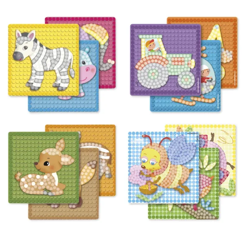 Set Bildkarten für PlayMais "EDULINE MOSAIC", 24 Stück, Tiermotive