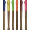 Set Blockflöte C-Sopran, bunt, deutsche Griffweise, 6 Stück jeweils in Tasche