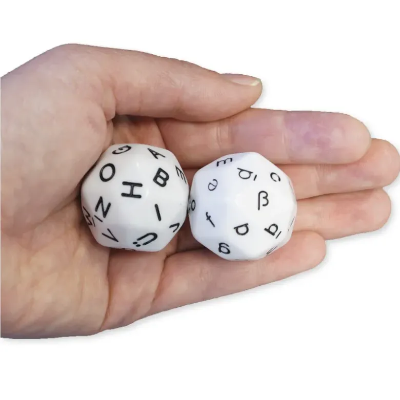 Set Buchstaben-Würfel 2-tlg., 32 mm ø