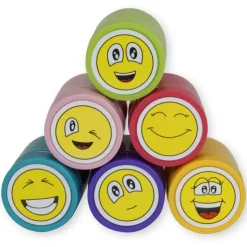 Set Dauer-Stempel „Lachende Gesichter“, 6-tlg.