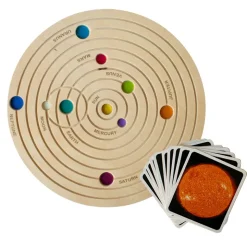 Set 3D-Sonnensystem aus Holz, 22-tlg.