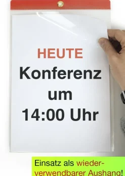 Set Einstecktaschen A4-Plus mit Farbstreifen, 5-tlg.