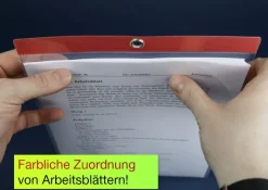 Set Einstecktaschen A4-Plus mit Farbstreifen, 5-tlg.