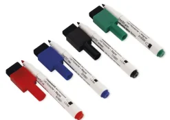 Set Folienstifte Non Permanent mit Filzwischer + Magnet, 4tlg.