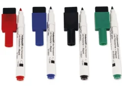 Set Folienstifte Non Permanent mit Filzwischer + Magnet, 4tlg.