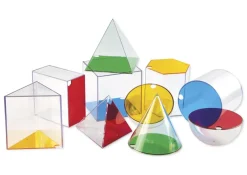 Set Geometrie-Körper transparent XXL, 10-tlg.