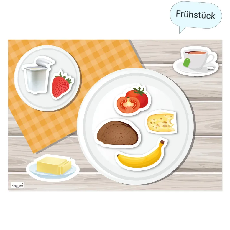 Set Gesunde Mahlzeiten mit Ernährungspyramide, magnetisch, 80-tlg.