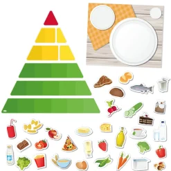 Set Gesunde Mahlzeiten mit Ernährungspyramide, magnetisch, 80-tlg.