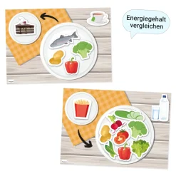 Set Gesunde Mahlzeiten mit Ernährungspyramide, magnetisch, 80-tlg.