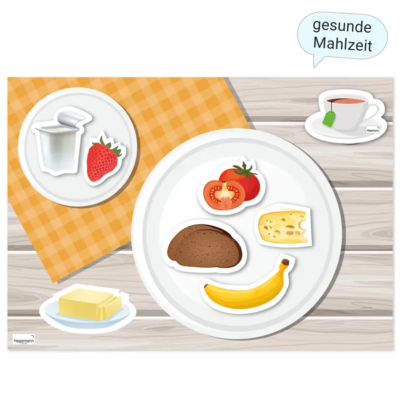 Set Gesunde Mahlzeiten mit Ernährungspyramide, magnetisch, 80-tlg.