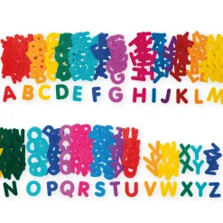 Set Groß-Buchstaben aus Filz, bunt, selbstklebend, 300 Stück