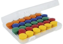 Set Haft-Magnete 21 mm ø in Box, 72-tlg.