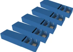 Set Karteikasten für A8, planliegend, farbig, 5 Stück