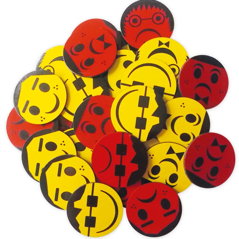 Set Magnet-Wende-Plättchen "Gesichter"