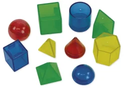 Set Mini-Geometrie-Körper transparent, 40-tlg.