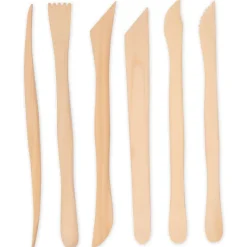 Set Modellierwerkzeug aus Holz, 6-tlg.