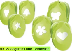 Set Motiv-Stanzer für Moosgummi, 3-tlg.