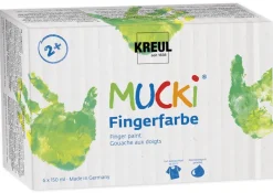 Set MUCKI Fingerfarbe à 150 ml, 6-tlg.