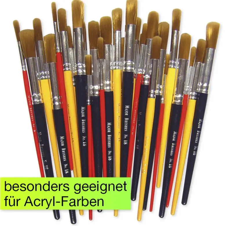 Set Pinsel für Acrylfarben, 30-tlg.